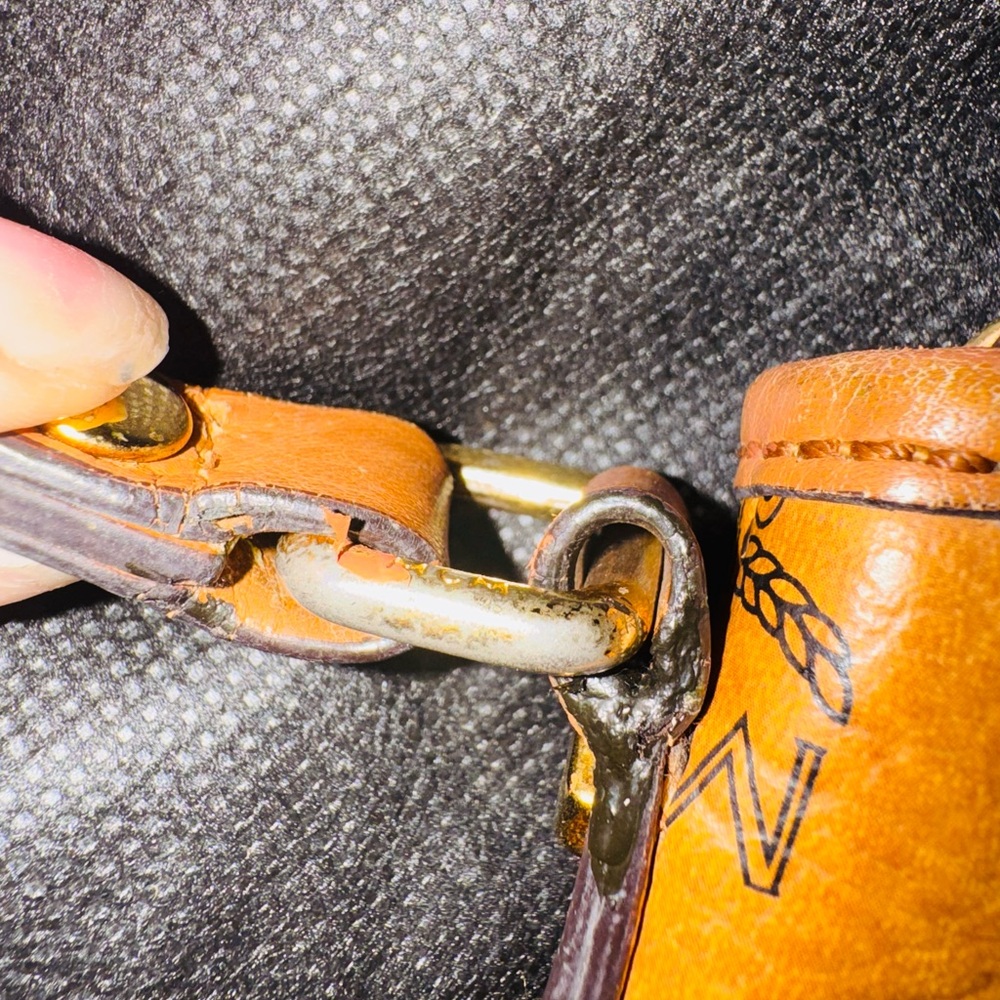 MCM Cognac Visetos Monogram Crossbody Bag - Picture 14 of 15